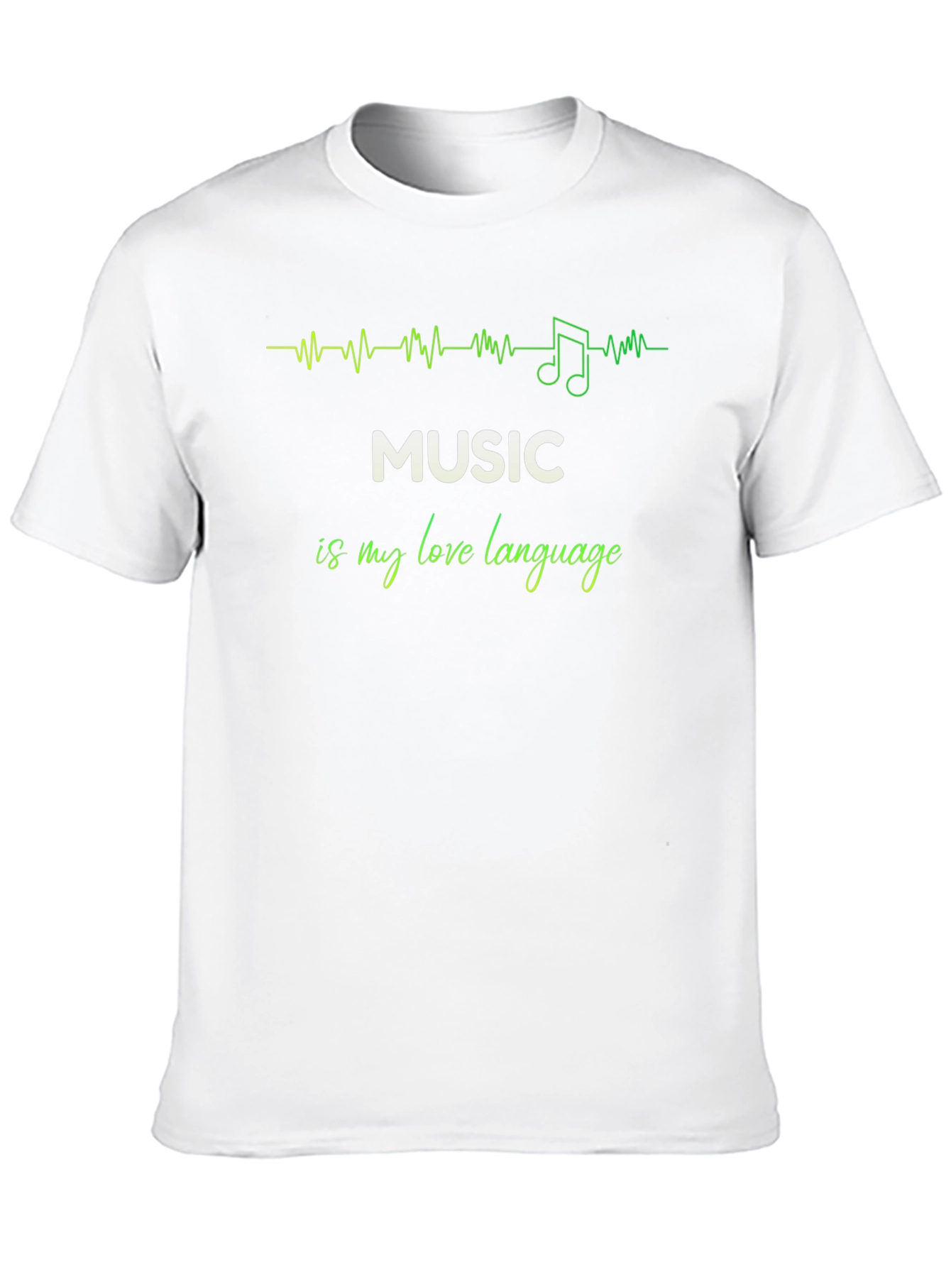 Music is My Love Language Black T-Shirt