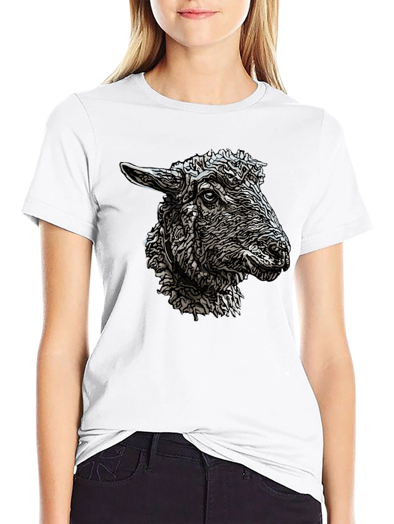 Black Sheep Graphic Tee - Unique Animal Design