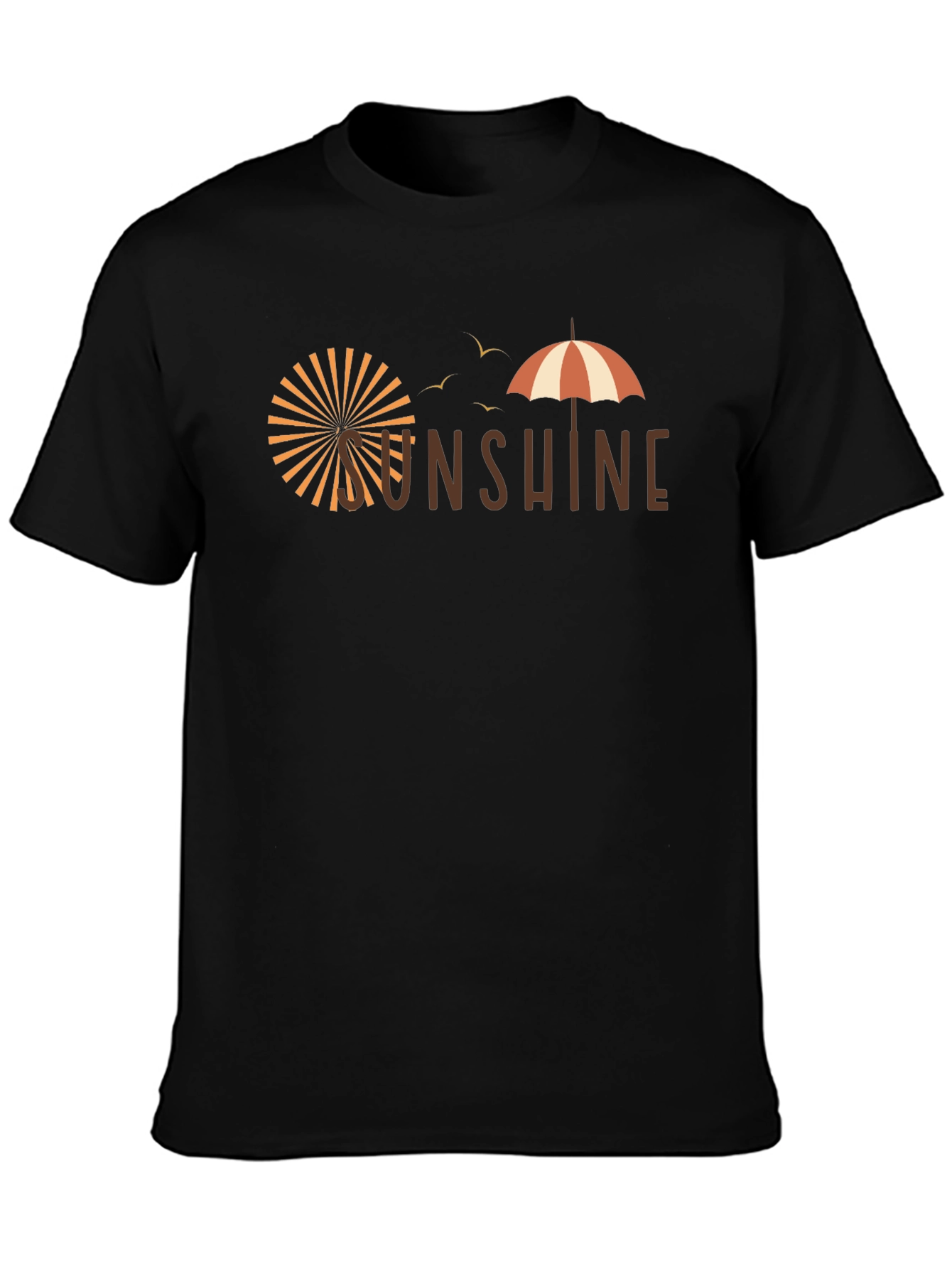 Sunshine Graphic Tee - Comfort Fit Black T-Shirt