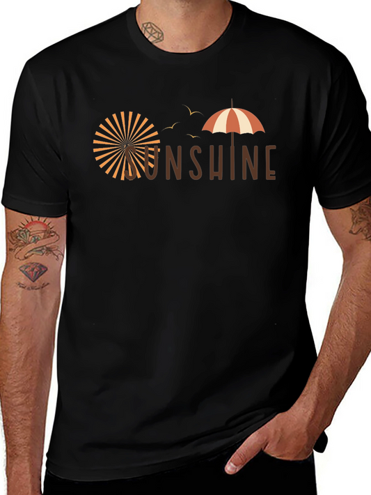 Sunshine Graphic Tee - Comfort Fit Black T-Shirt