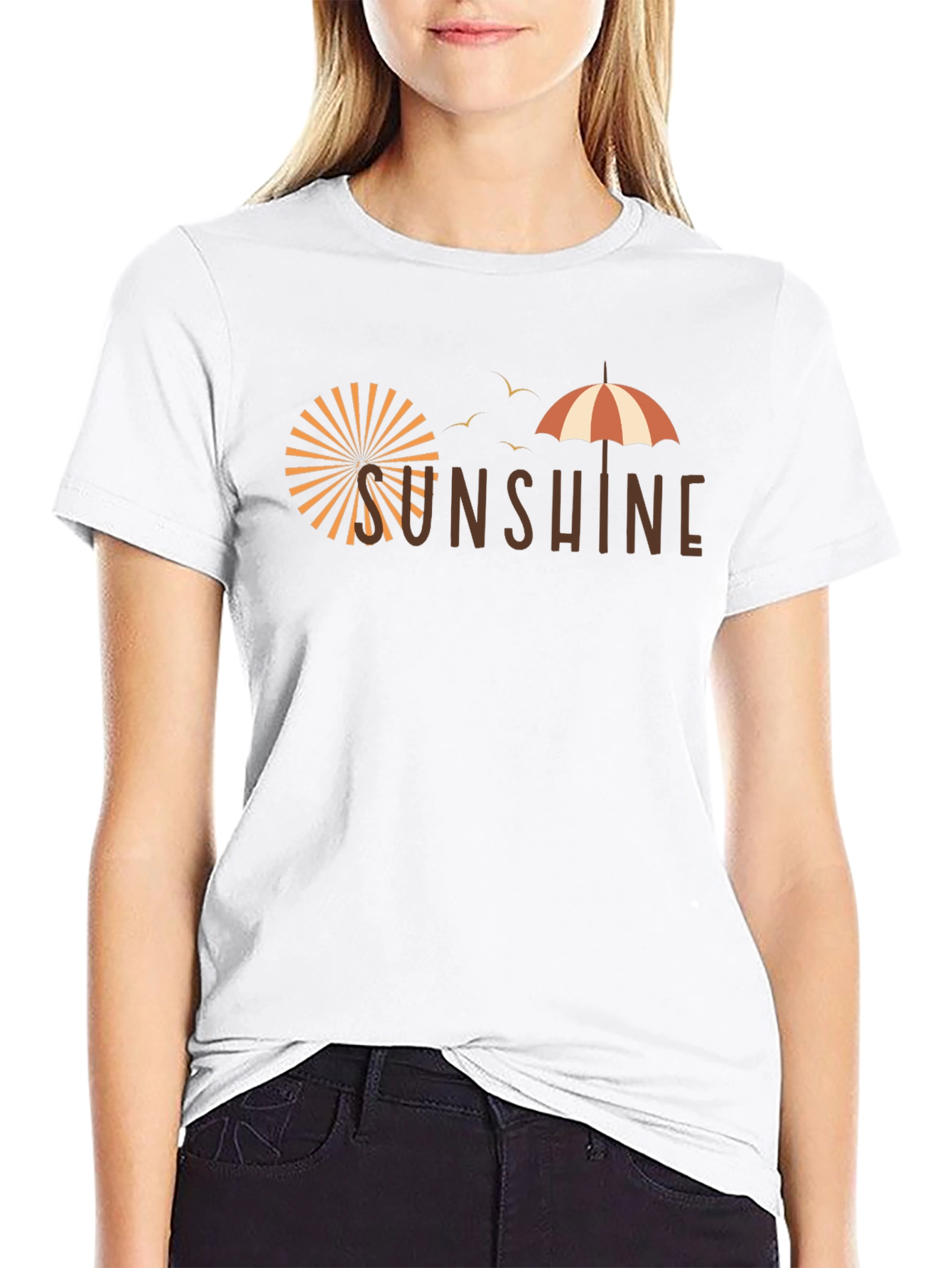 Sunshine Graphic Tee - Comfort Fit Black T-Shirt