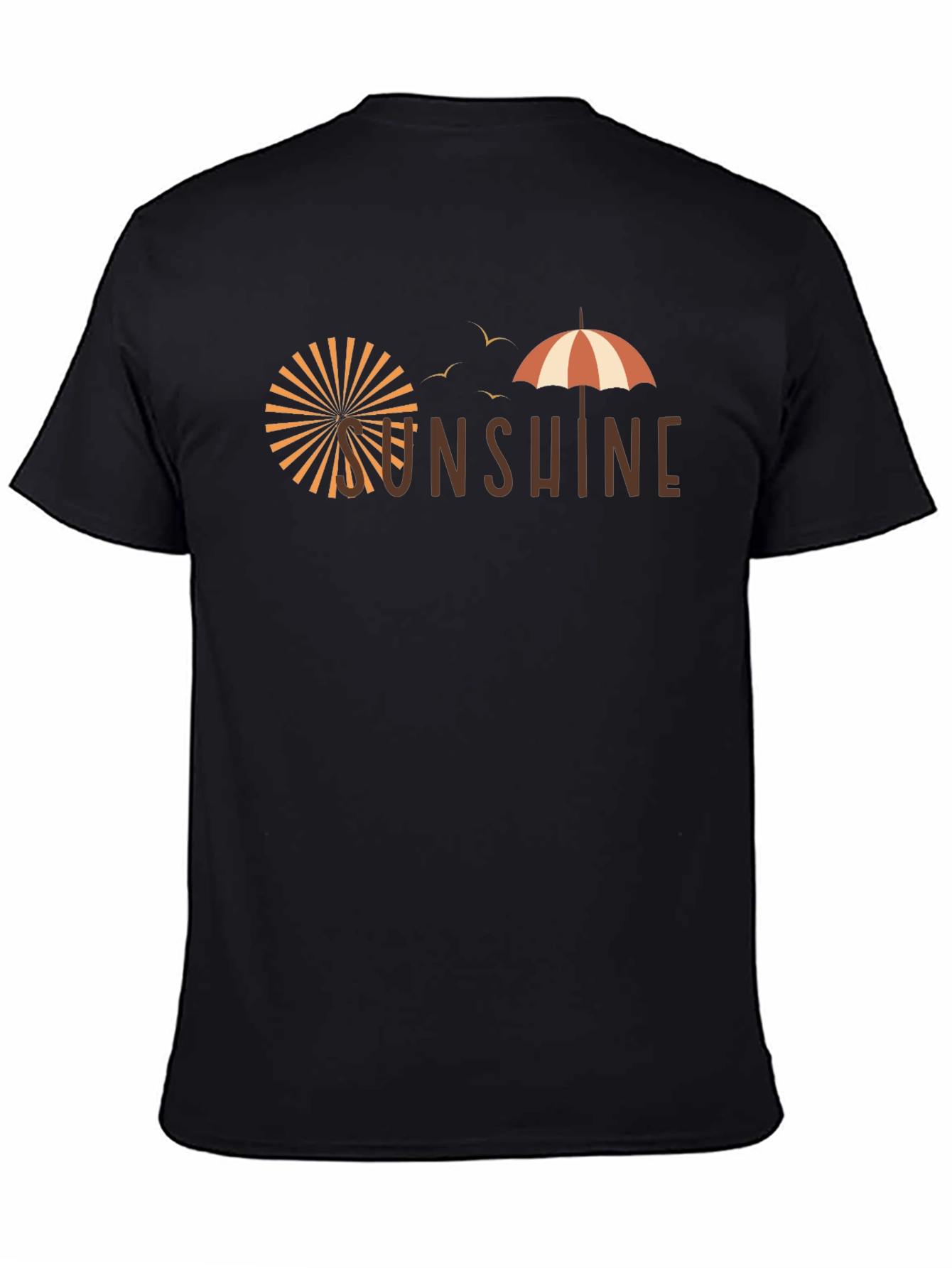 Sunshine Graphic Tee - Comfort Fit Black T-Shirt
