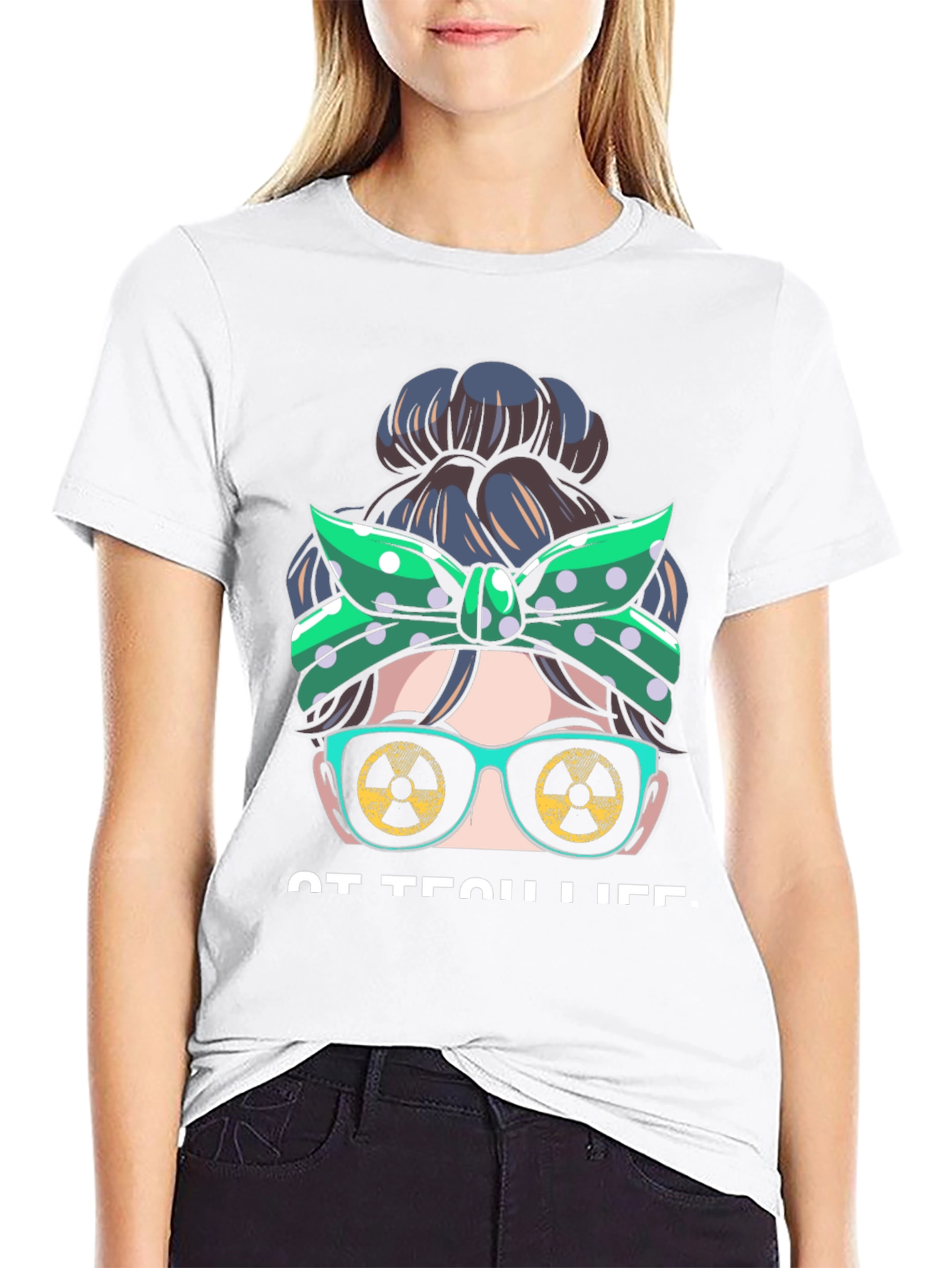 Rad Tech Life Messy Bun T-Shirt