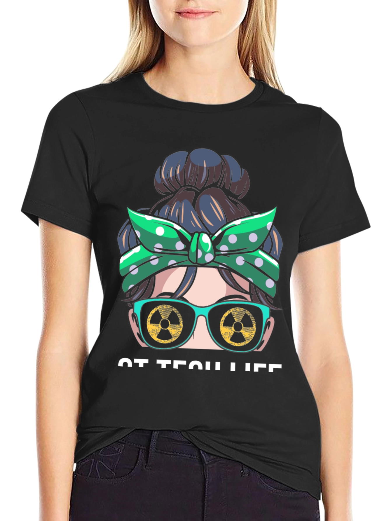 Rad Tech Life Messy Bun T-Shirt