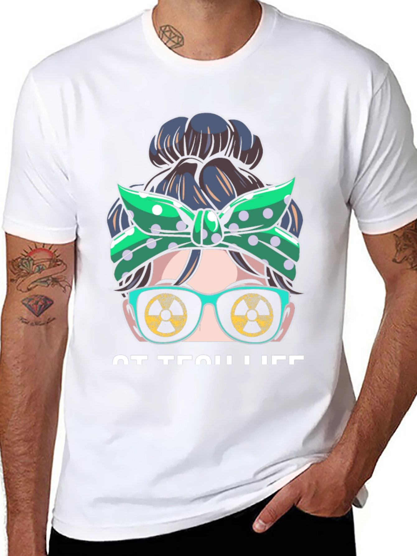 Rad Tech Life Messy Bun T-Shirt