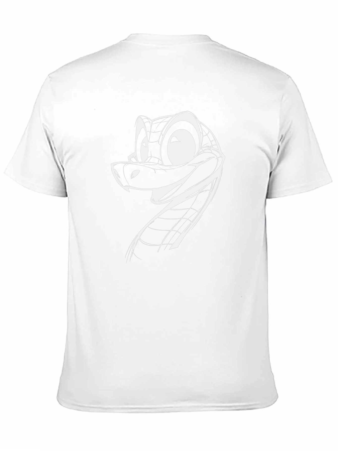 Cool Snake Cartoon Graphic Black T-Shirt