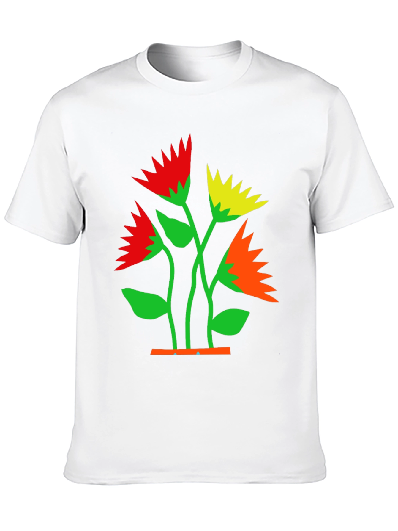 Bold Floral Graphic Tee - Black
