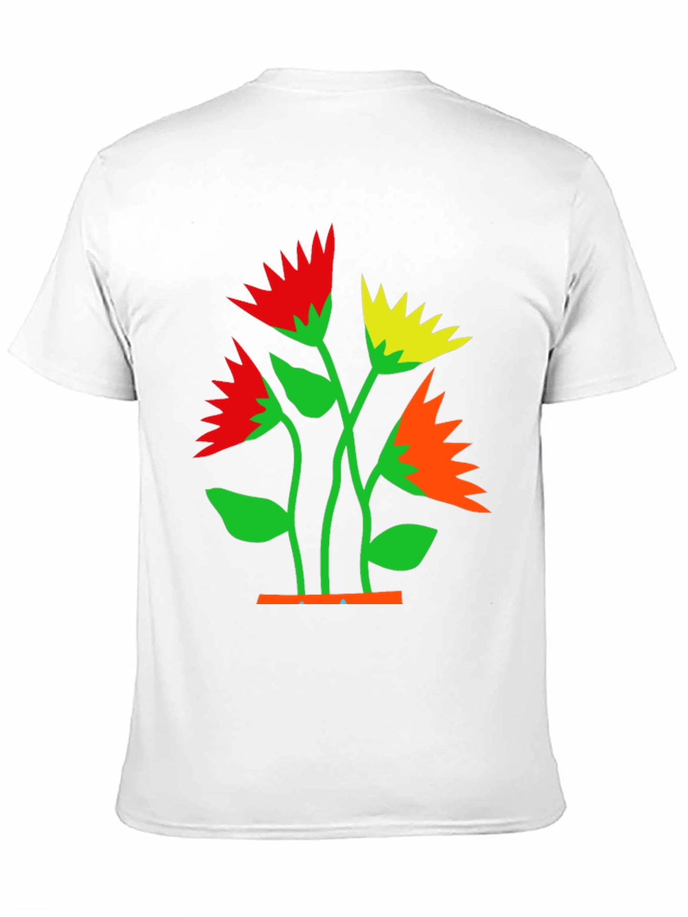 Bold Floral Graphic Tee - Black
