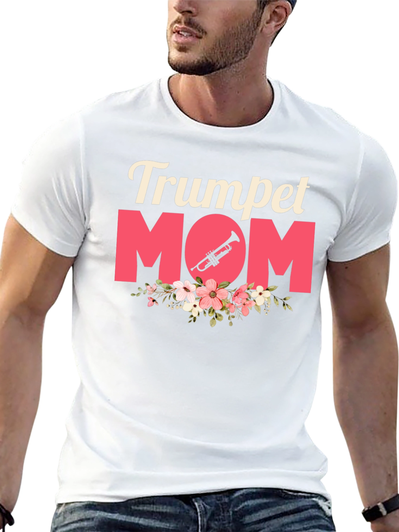 Trumpet Mom Graphic Tee - Musical Mothers Day Gift