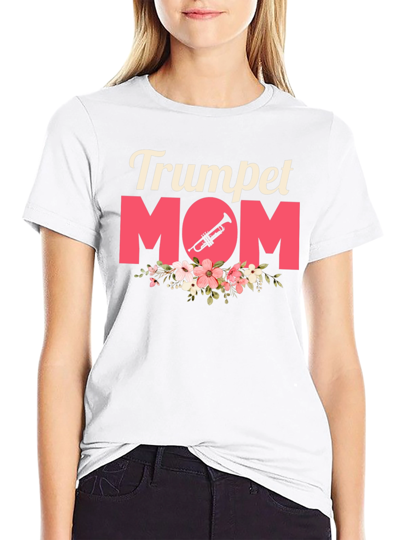 Trumpet Mom Graphic Tee - Musical Mothers Day Gift