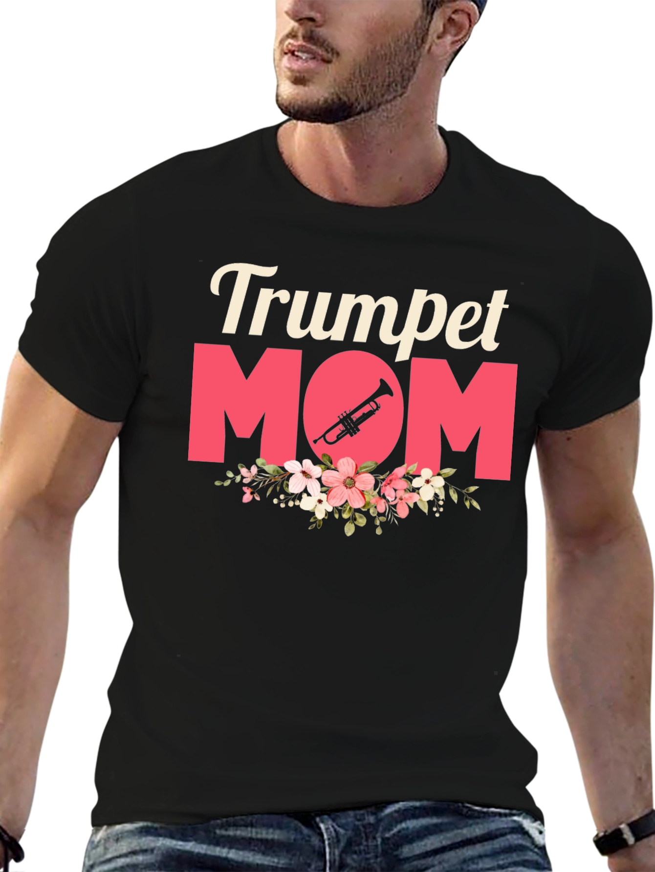 Trumpet Mom Graphic Tee - Musical Mothers Day Gift