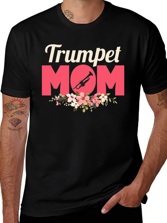 Trumpet Mom Graphic Tee - Musical Mothers Day Gift