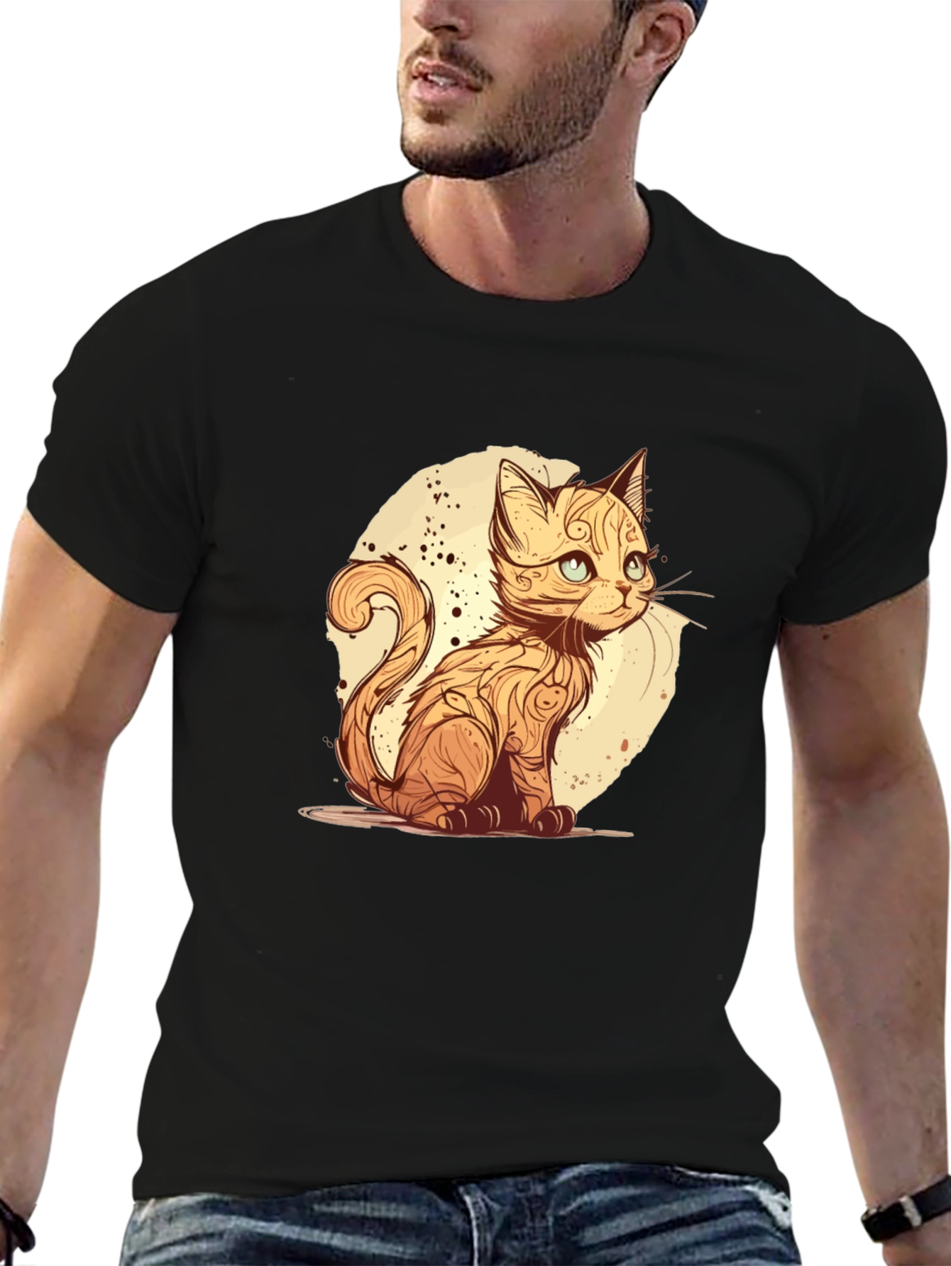 Cat Art T-Shirt - Stylish Graphic Tee