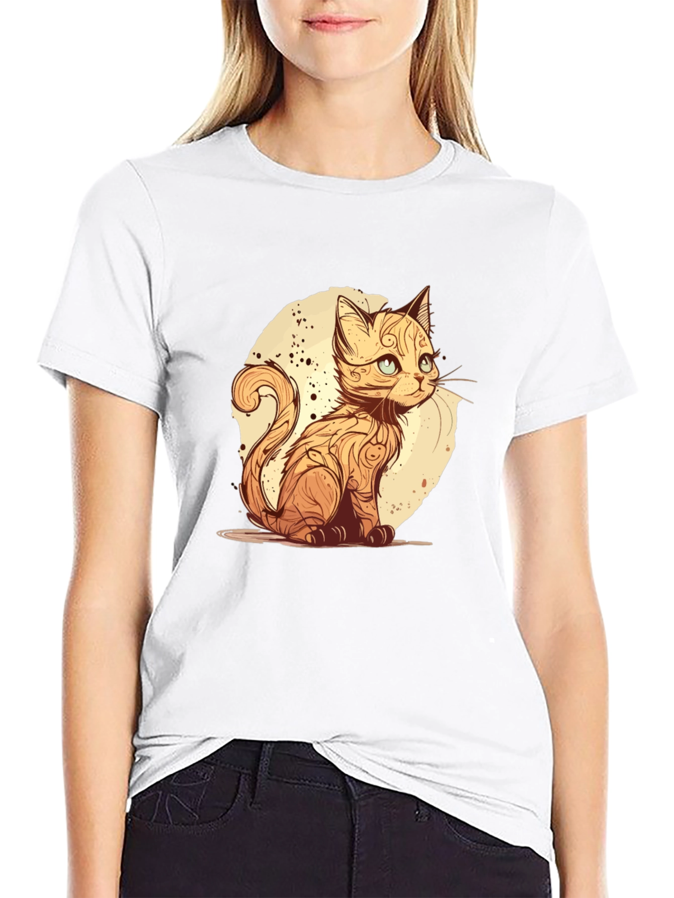 Cat Art T-Shirt - Stylish Graphic Tee