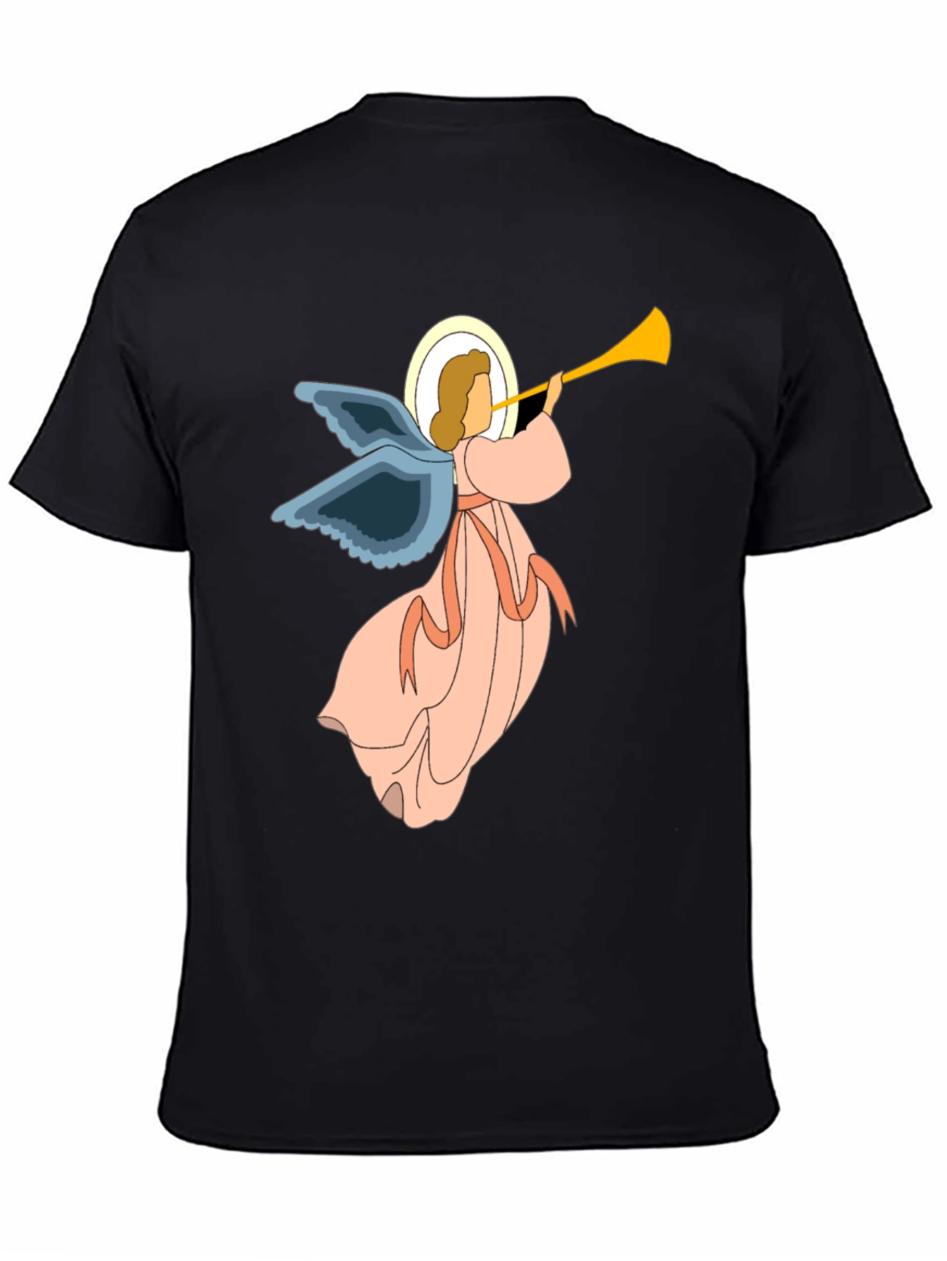 Angel Trumpet Graphic Tee - Unisex Black T-Shirt