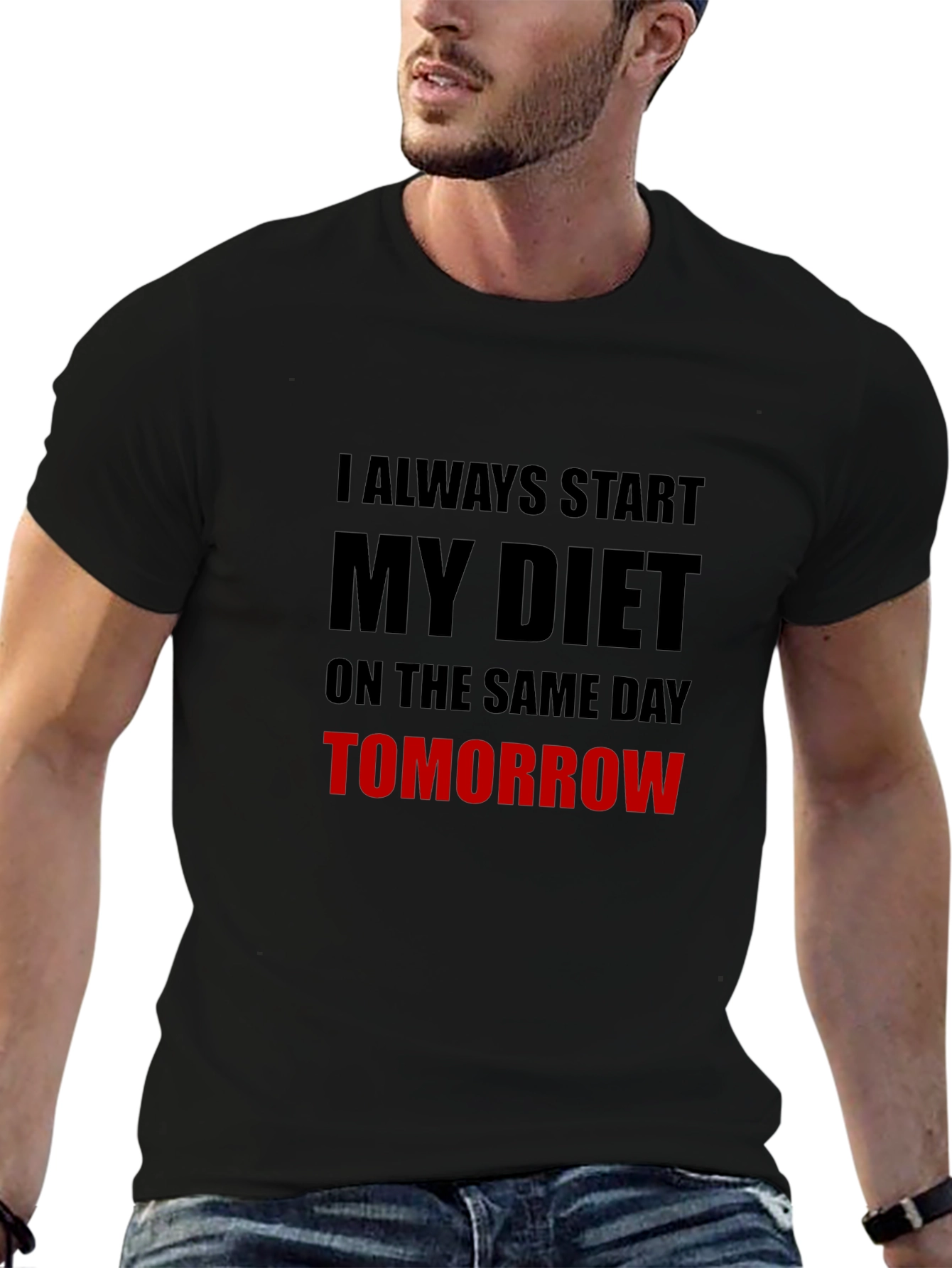 Diet Starts Tomorrow Graphic T-Shirt