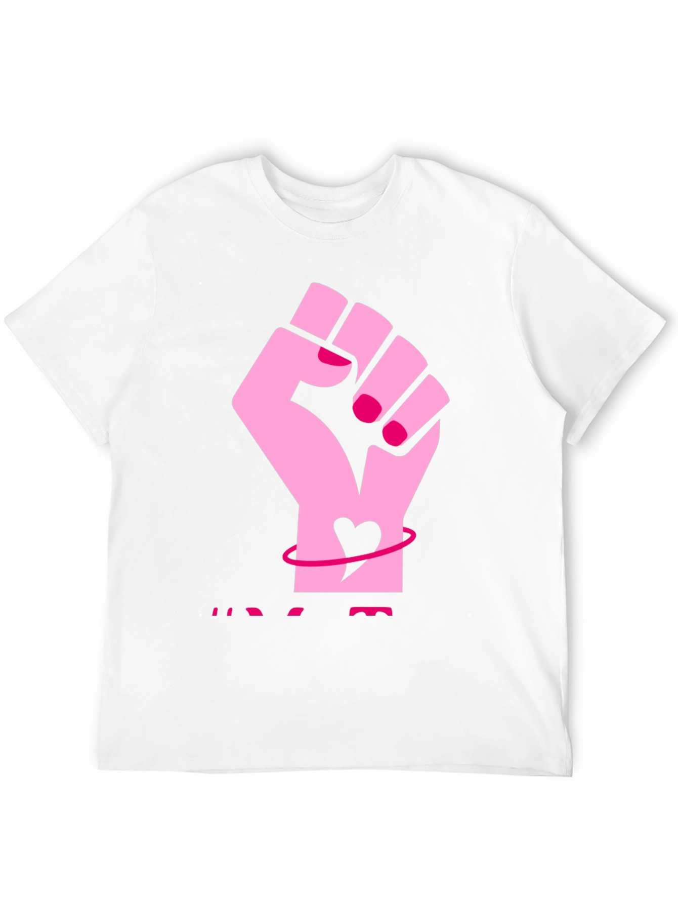 Feminist Fist Heart Graphic Tee - Black