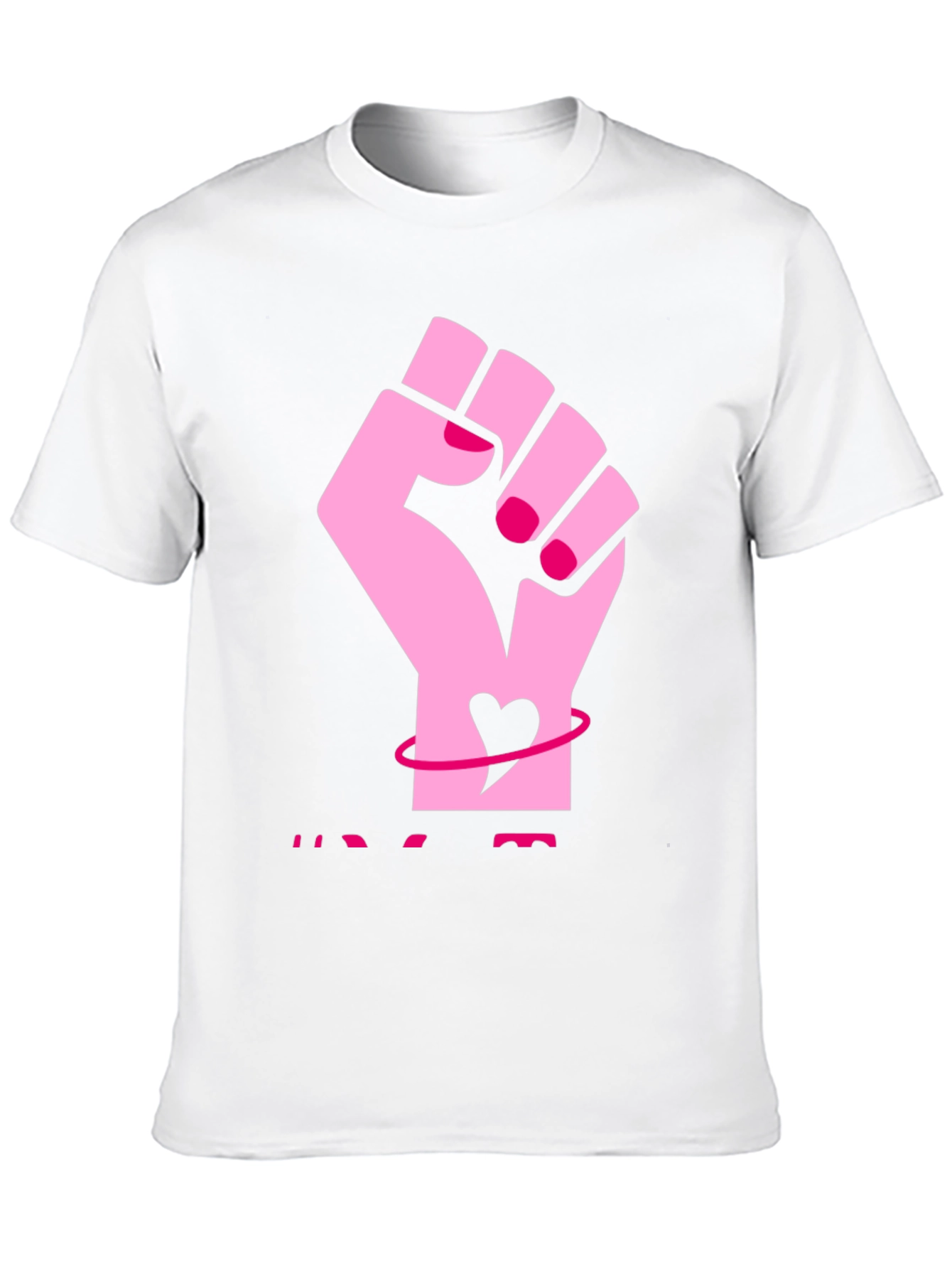 Feminist Fist Heart Graphic Tee - Black