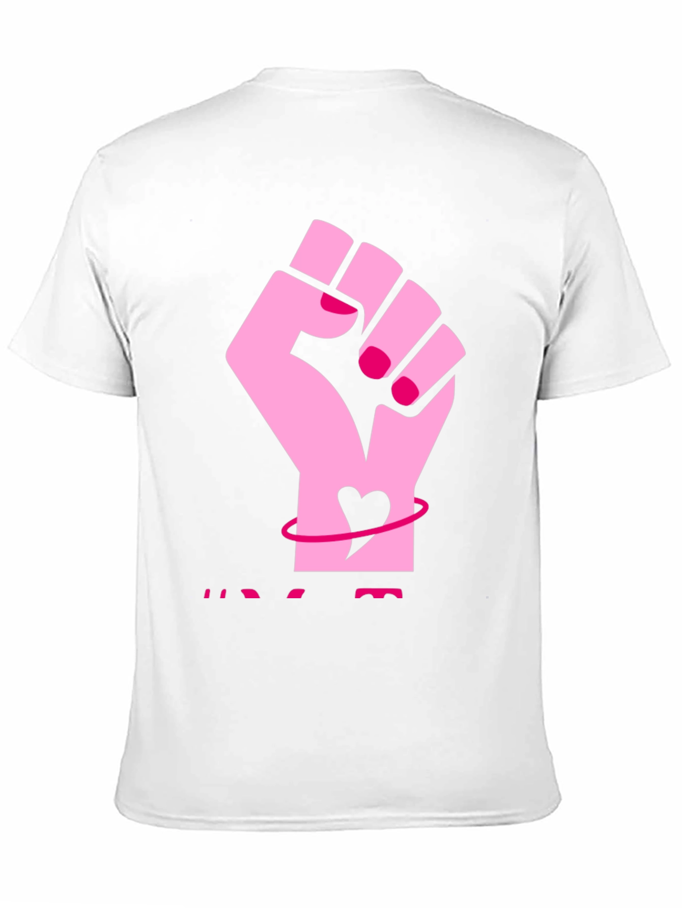 Feminist Fist Heart Graphic Tee - Black
