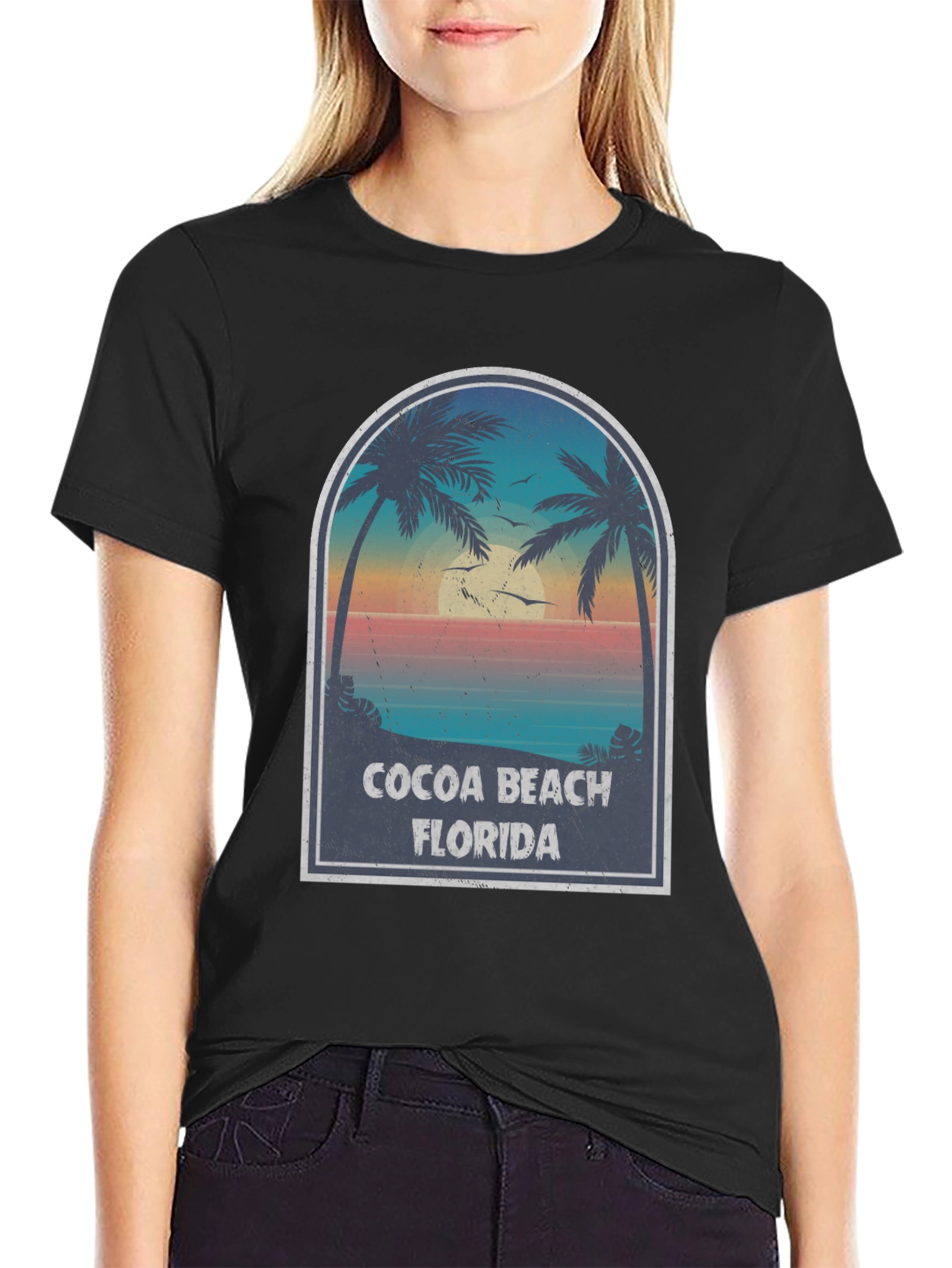Cocoa Beach Florida Palm Tree T-Shirt