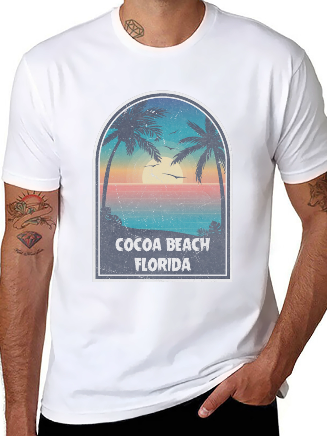 Cocoa Beach Florida Palm Tree T-Shirt