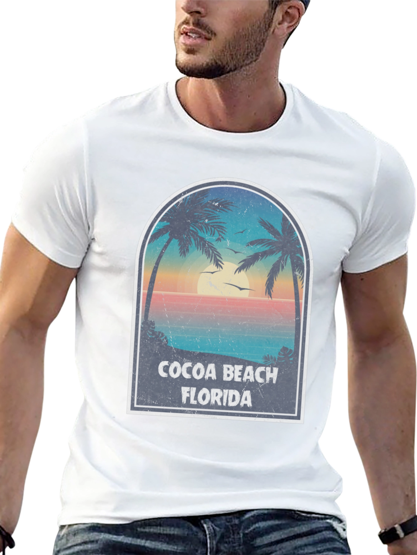 Cocoa Beach Florida Palm Tree T-Shirt