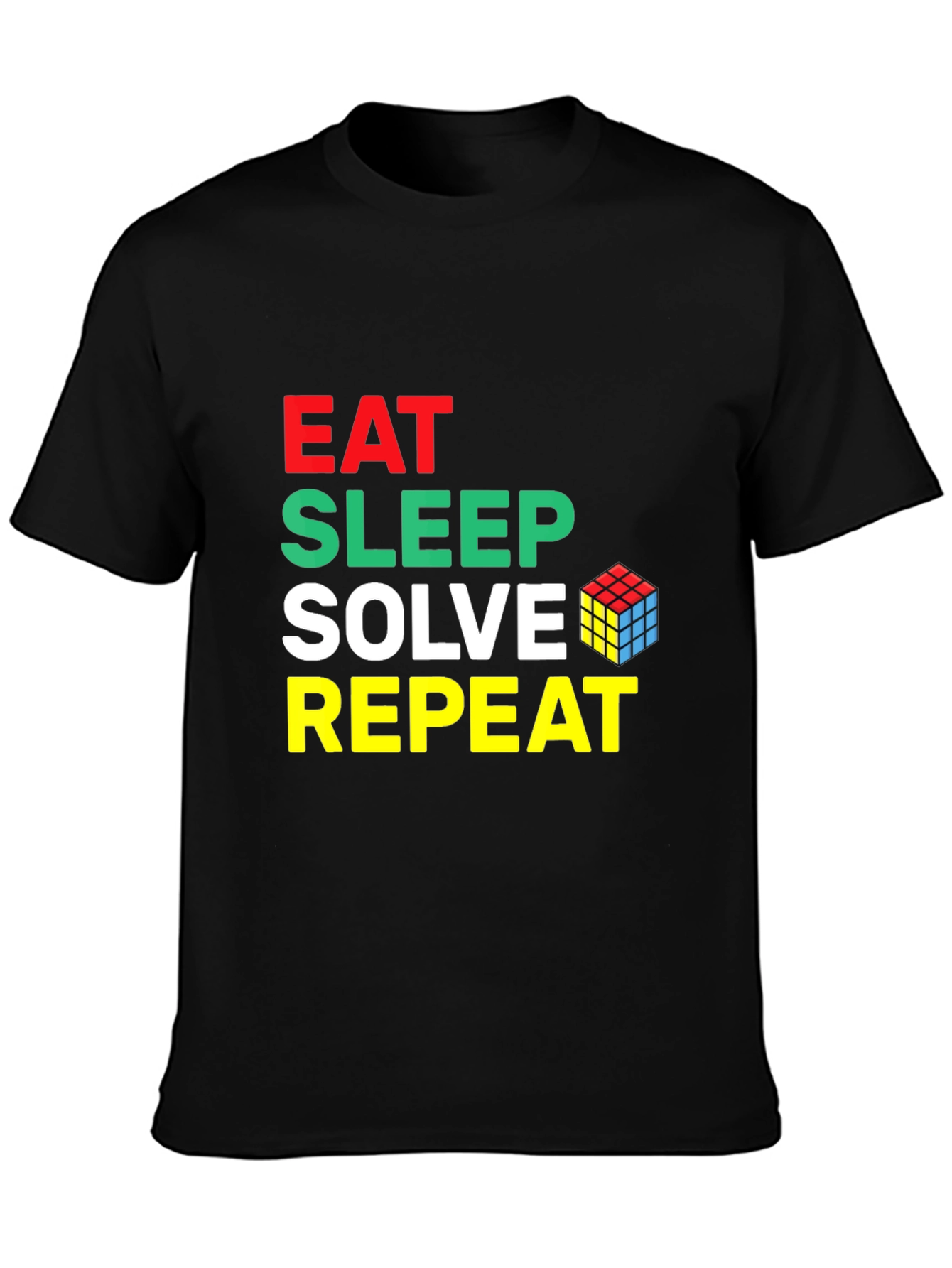 Eat Sleep Solve Repeat Rubiks Cube T-Shirt