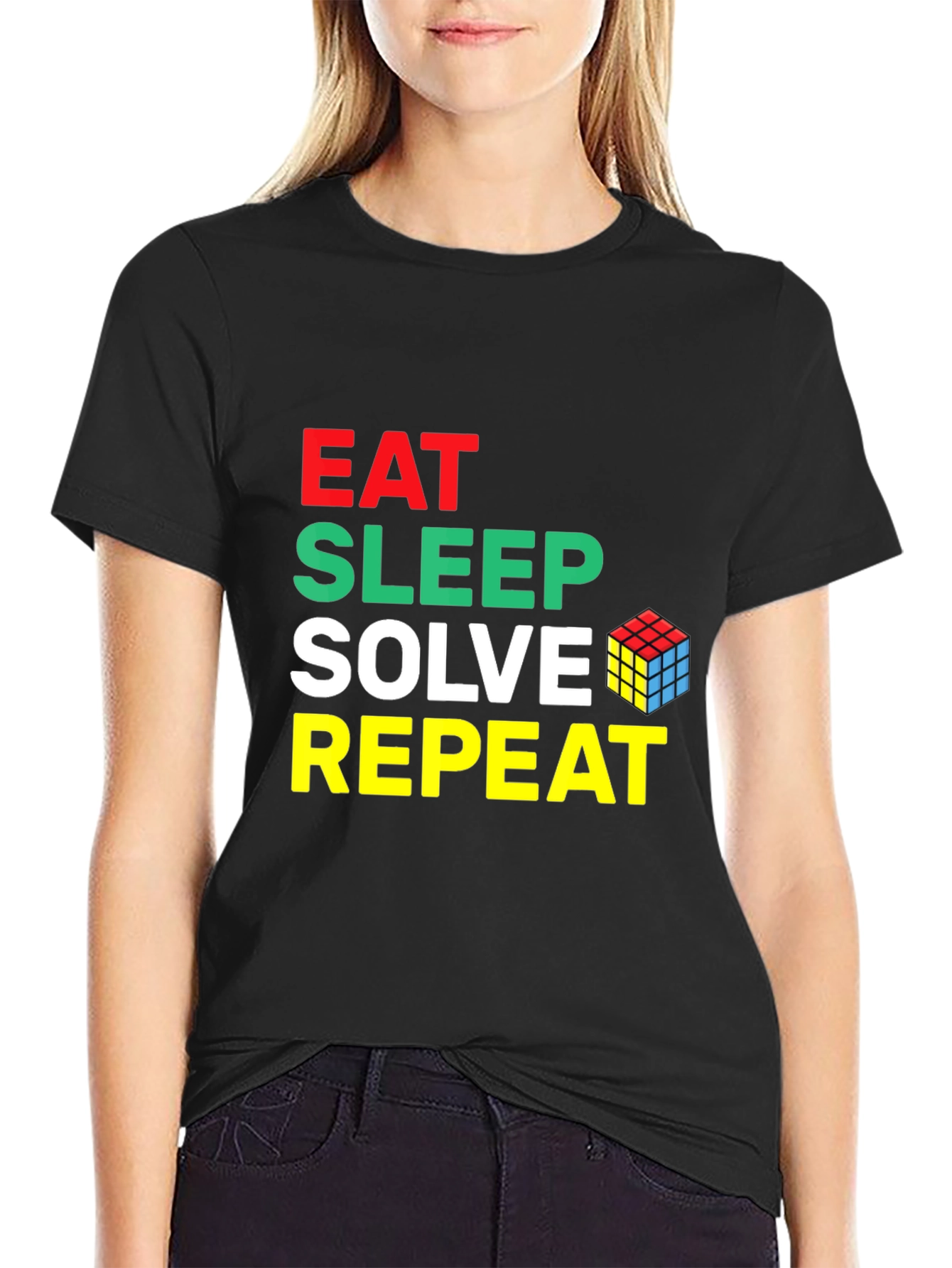 Eat Sleep Solve Repeat Rubiks Cube T-Shirt