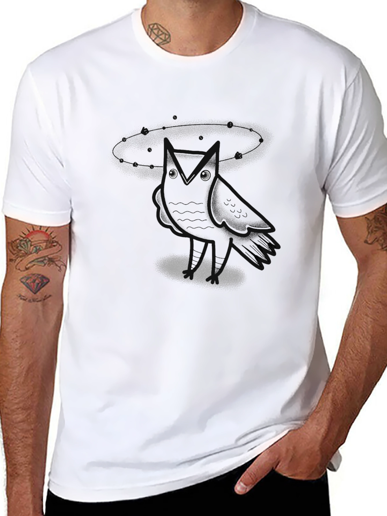 Mystic Owl Graphic Tee - Mens Black T-Shirt