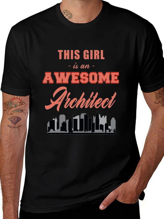 Awesome Architect Graphic Tee - Black Cotton T-Shirt