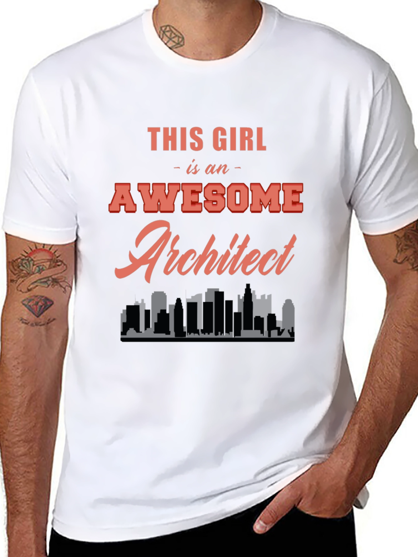 Awesome Architect Graphic Tee - Black Cotton T-Shirt