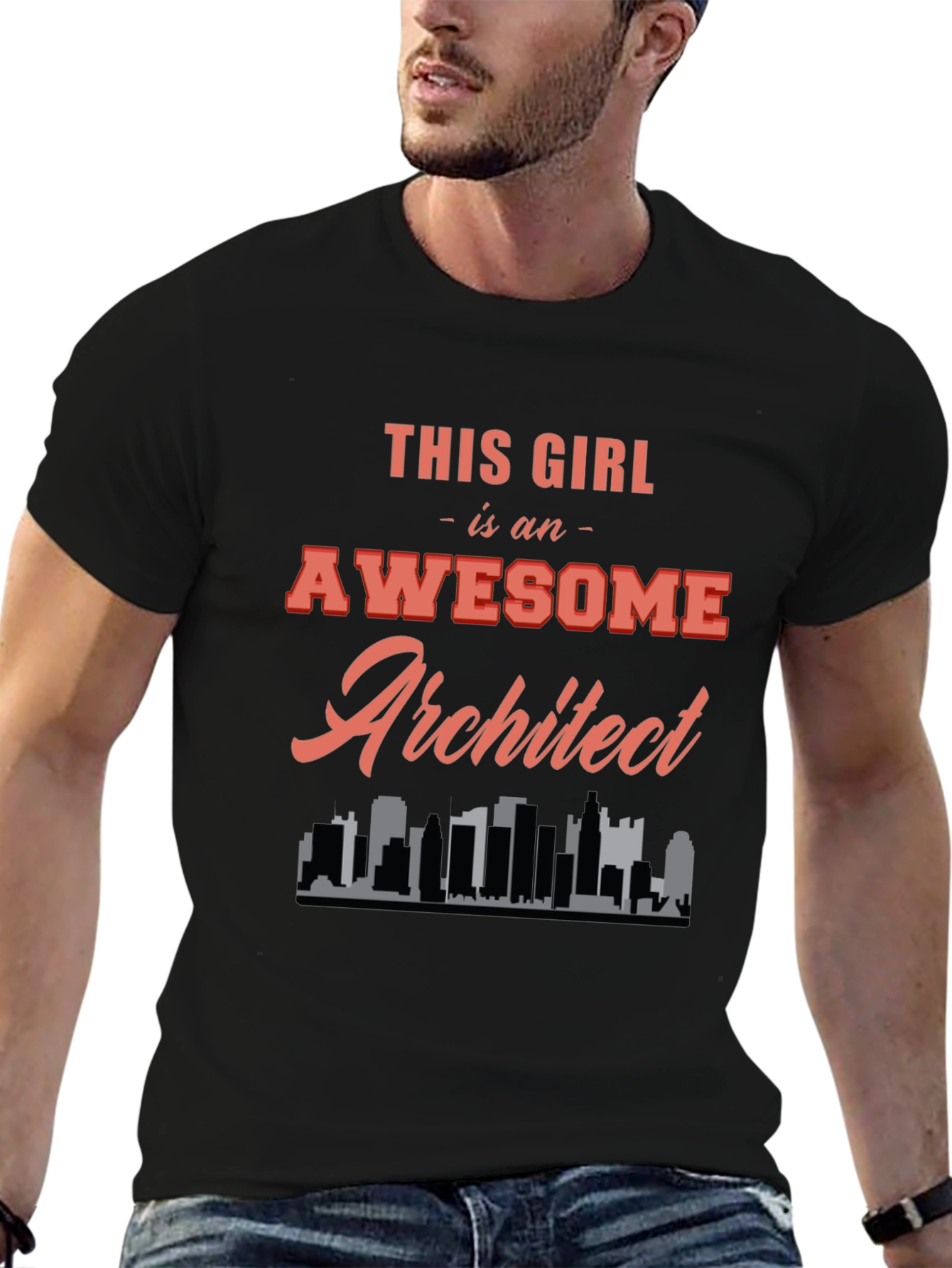 Awesome Architect Graphic Tee - Black Cotton T-Shirt