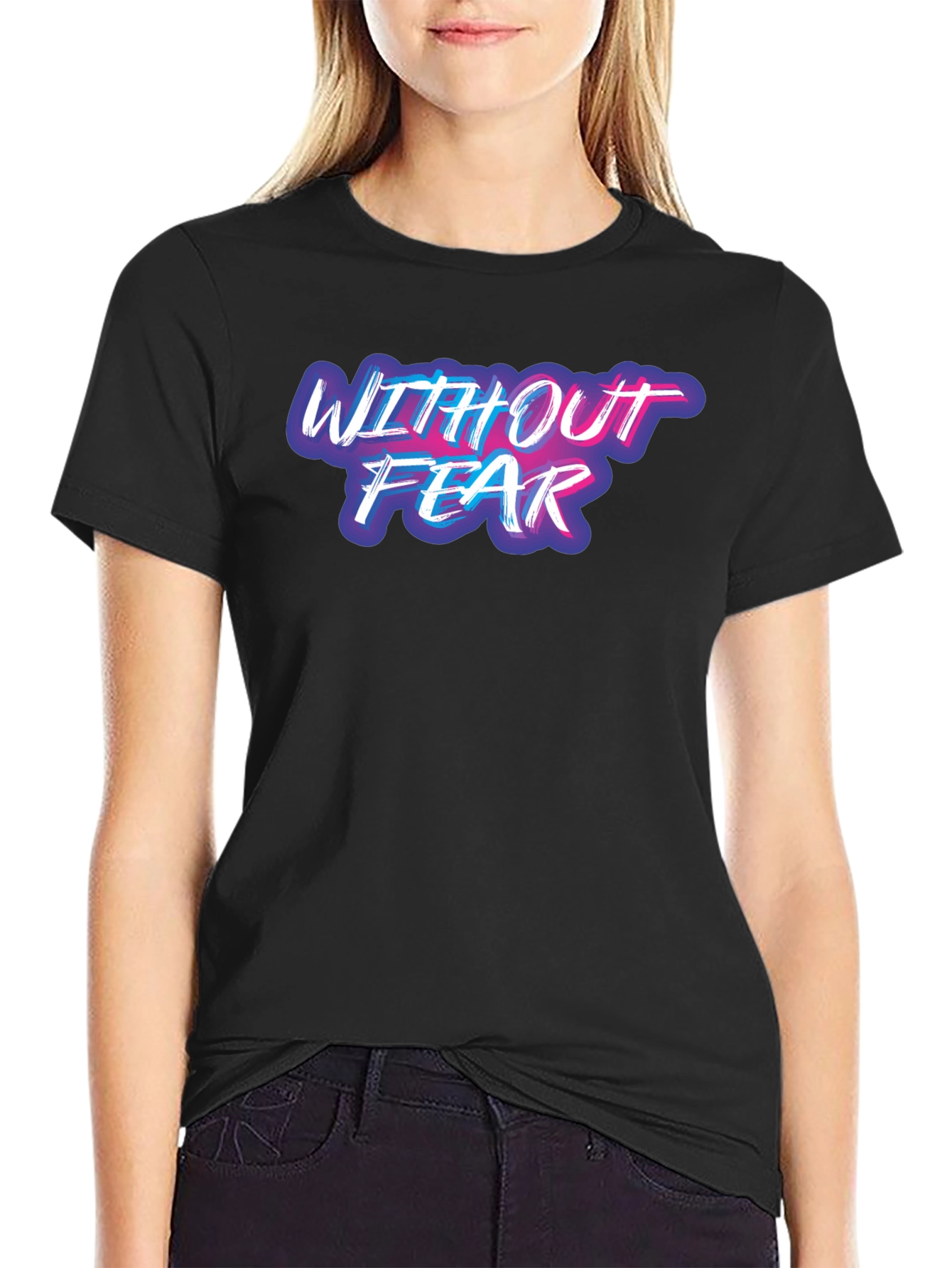Without Fear Graphic Tee - Black Casual T-Shirt