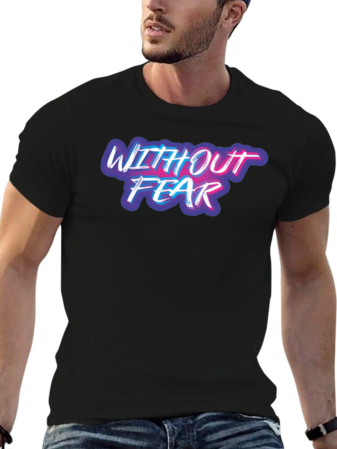 Without Fear Graphic Tee - Black Casual T-Shirt