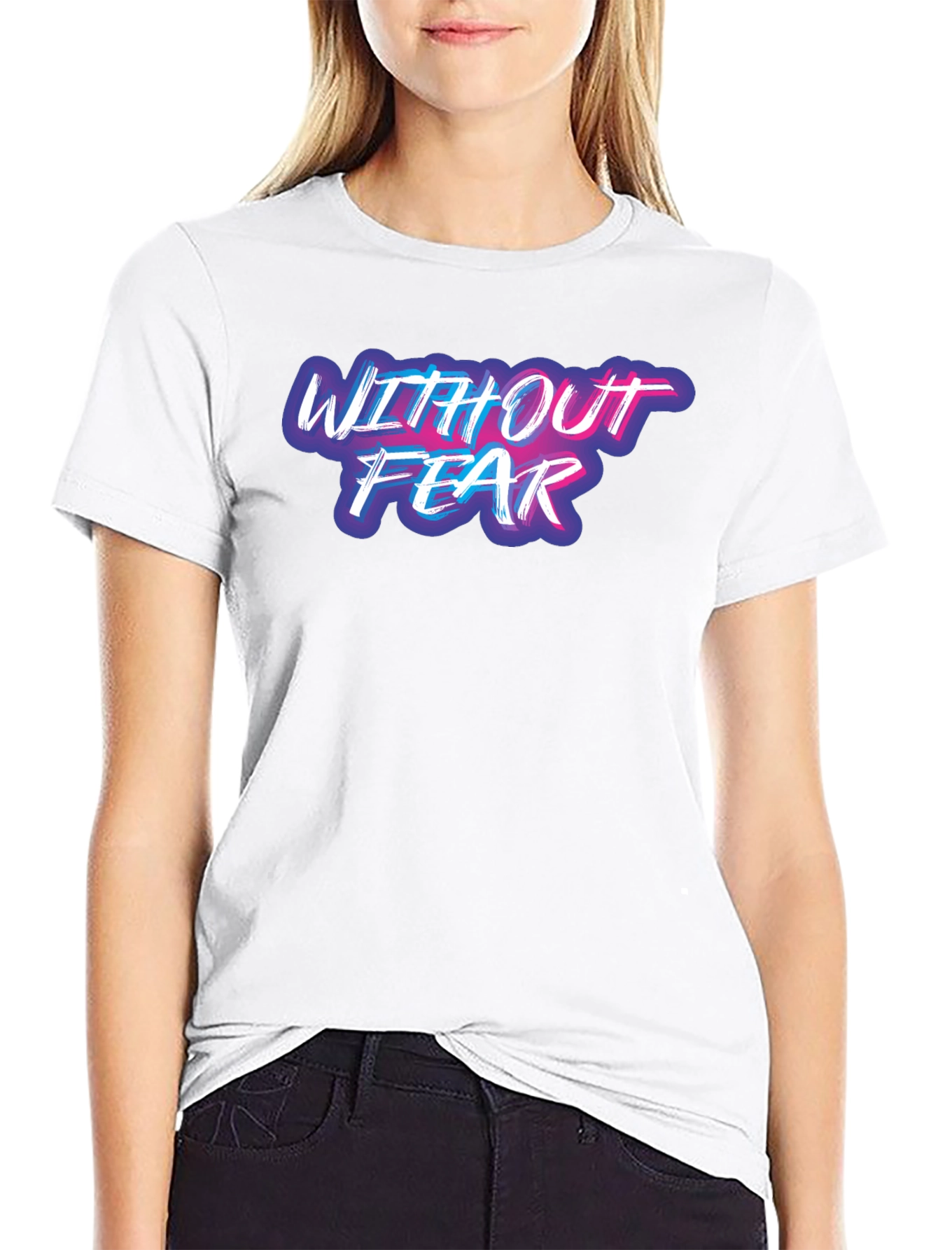 Without Fear Graphic Tee - Black Casual T-Shirt