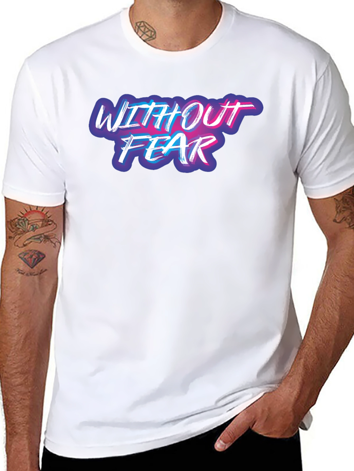 Without Fear Graphic Tee - Black Casual T-Shirt