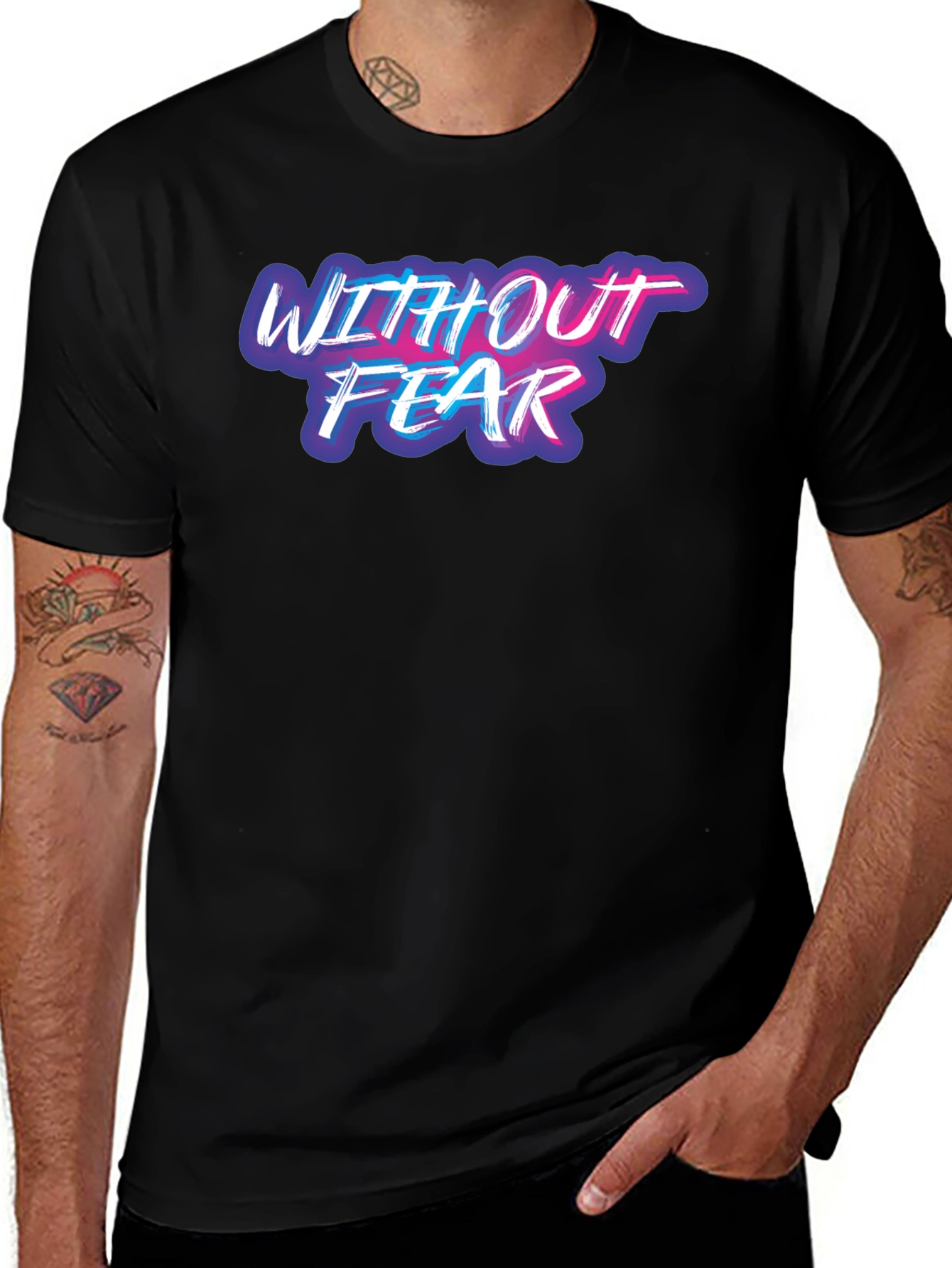 Without Fear Graphic Tee - Black Casual T-Shirt