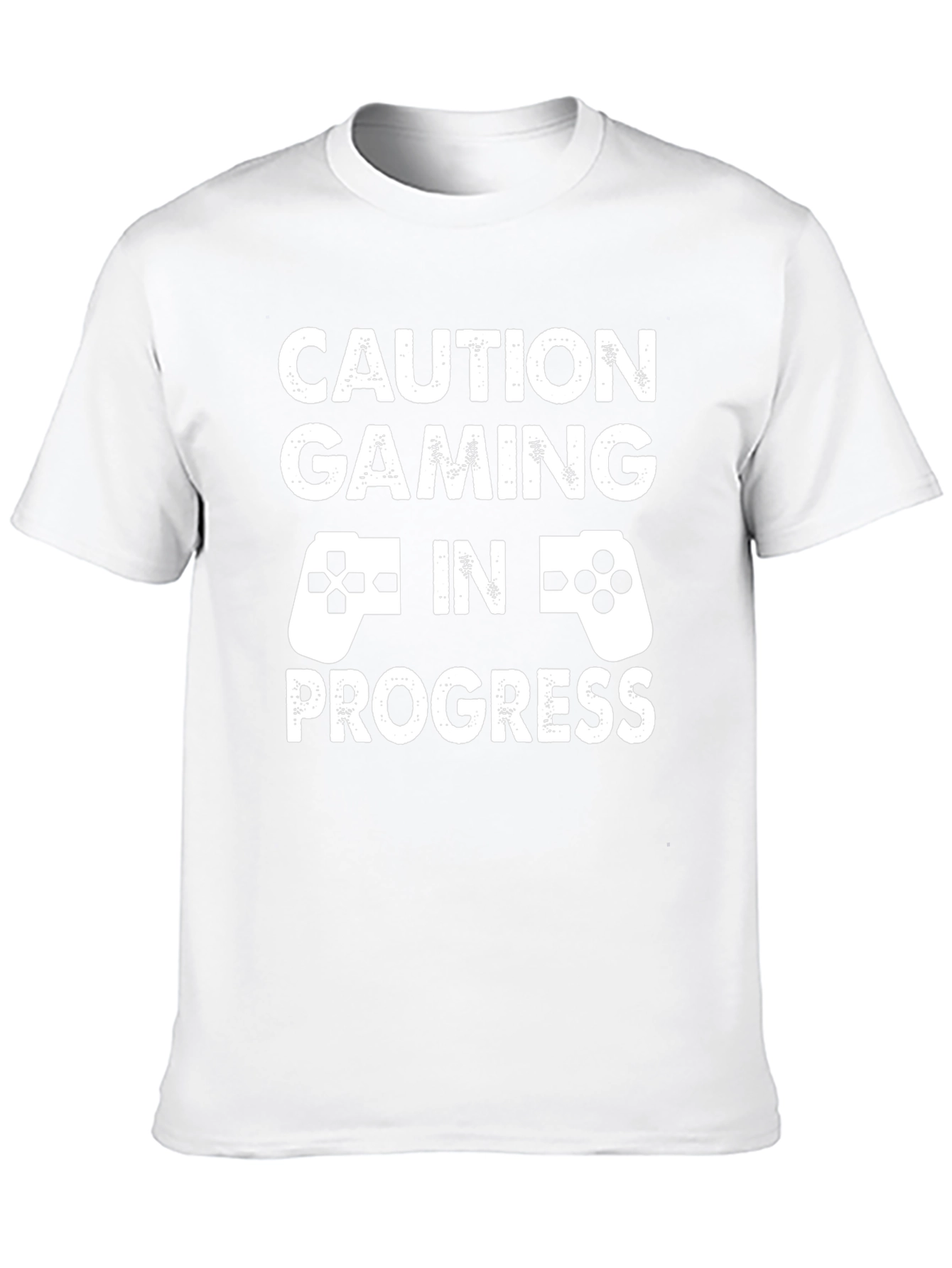 Caution Gaming In Progress Black T-Shirt