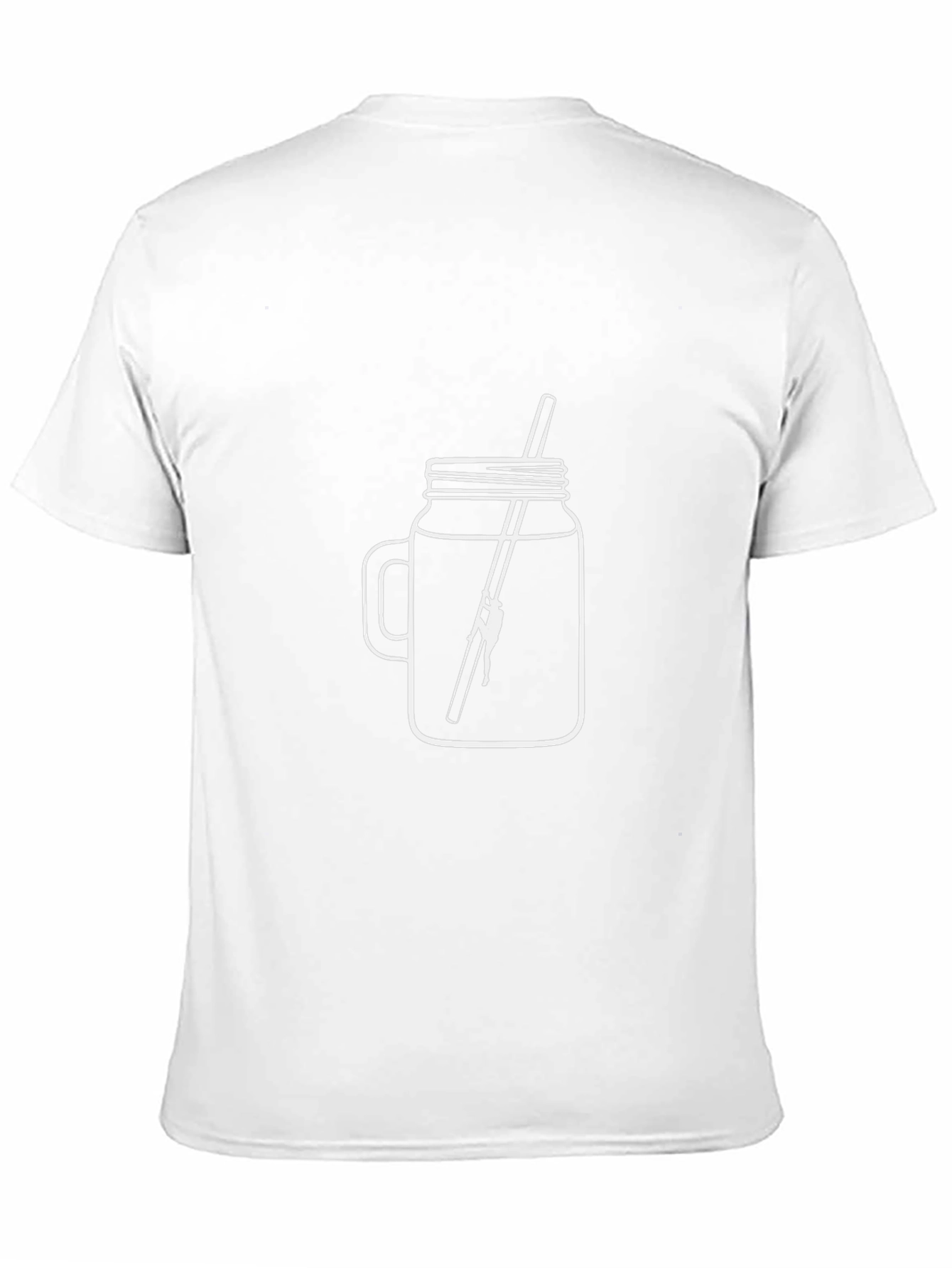 Black T-Shirt With Mason Jar Fishing Graphic