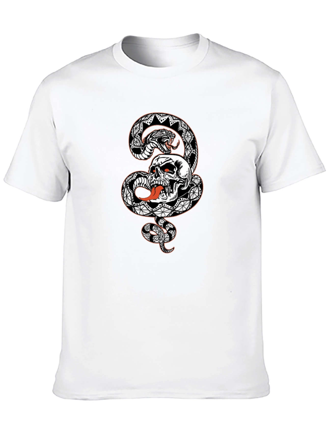 Skull & Snake Graphic Tee - Bold Style