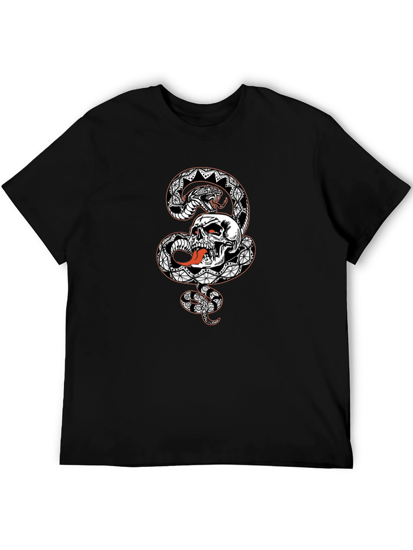 Skull & Snake Graphic Tee - Bold Style