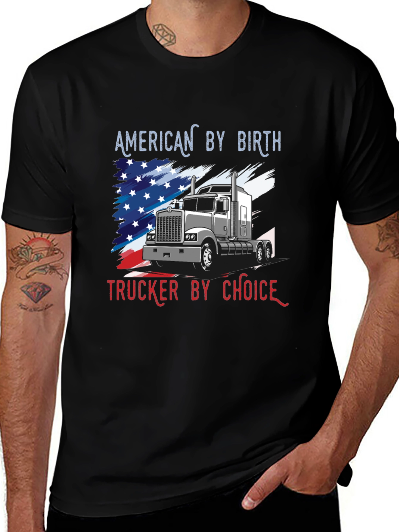 American Trucker T-Shirt - By Birth By Choice