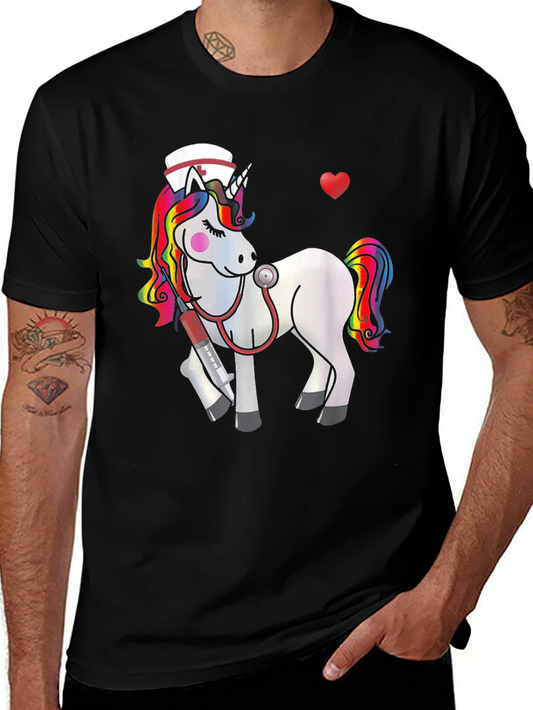 Unicorn Nurse Graphic Tee - Medical Humor T-Shirt