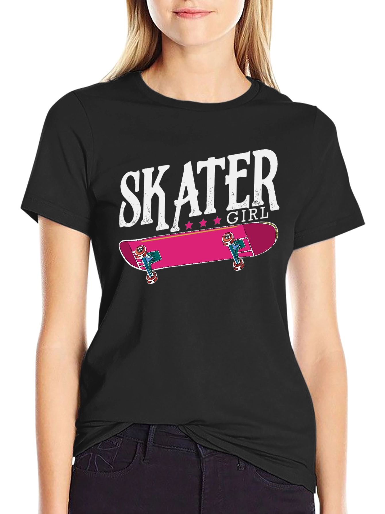 Skater Girl Graphic Tee - Cool Skateboard T-Shirt
