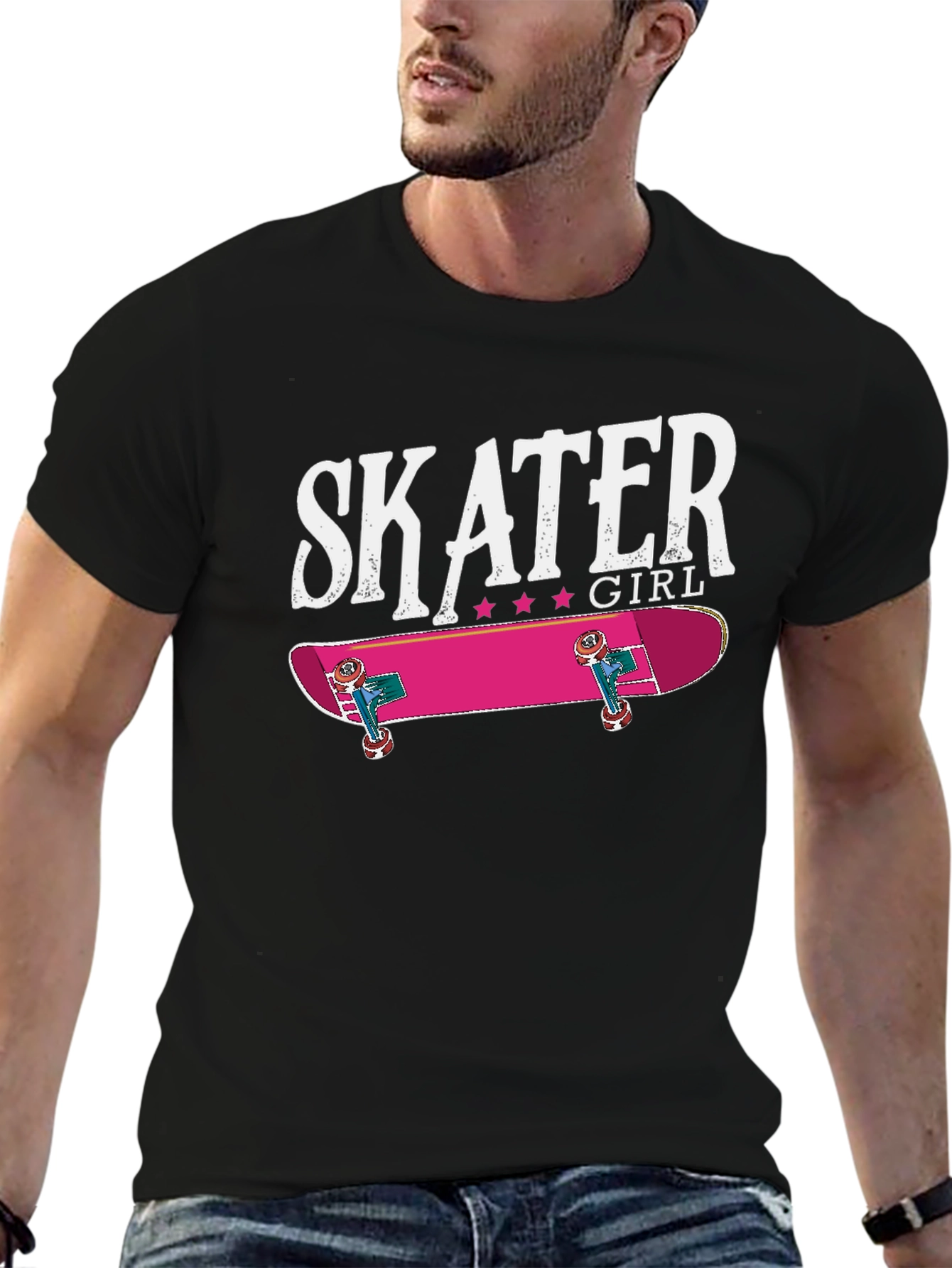 Skater Girl Graphic Tee - Cool Skateboard T-Shirt