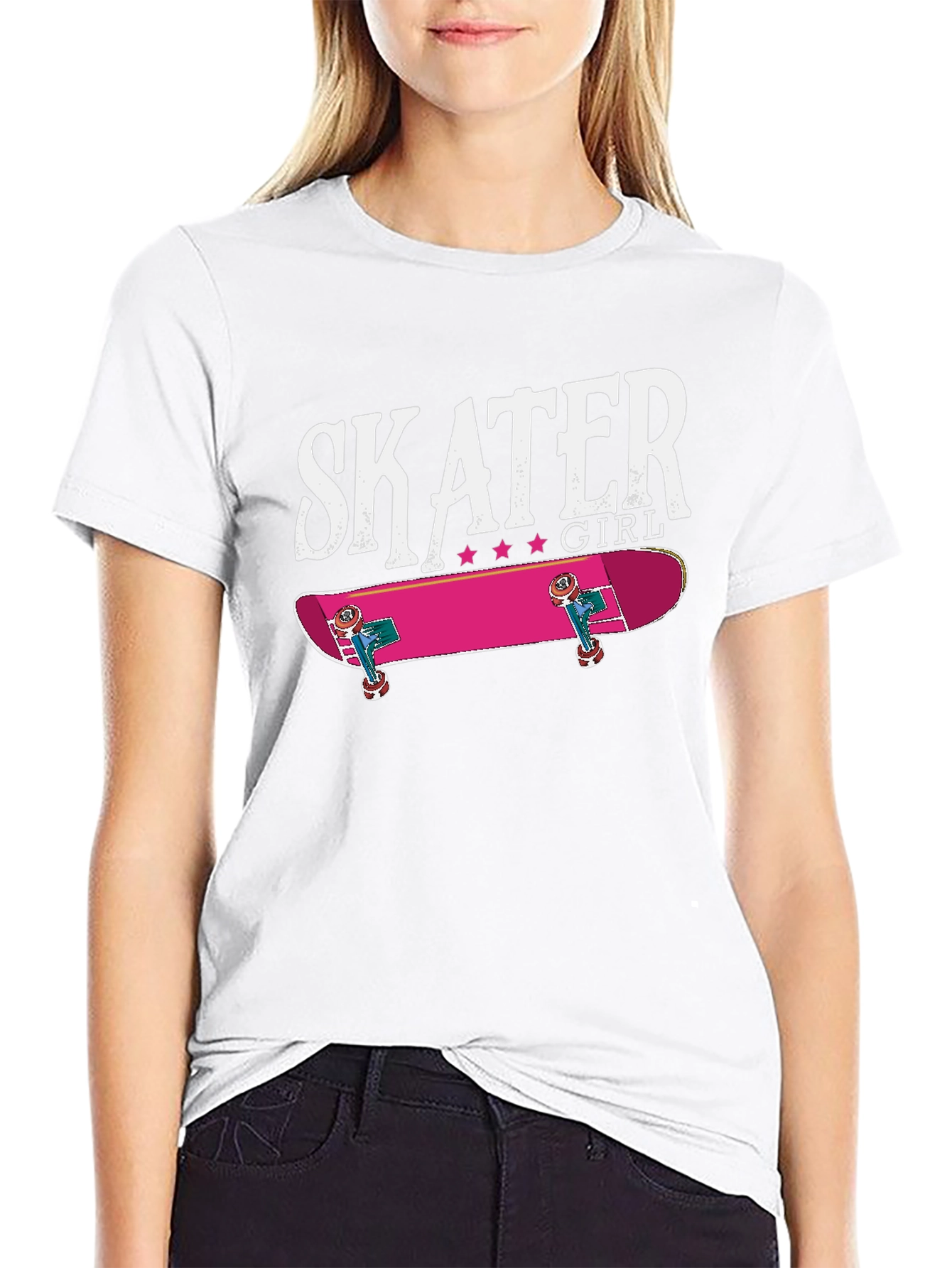 Skater Girl Graphic Tee - Cool Skateboard T-Shirt