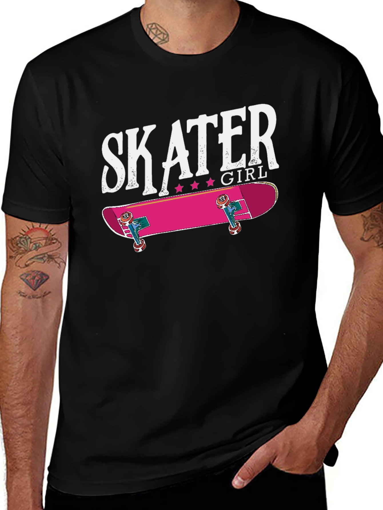 Skater Girl Graphic Tee - Cool Skateboard T-Shirt