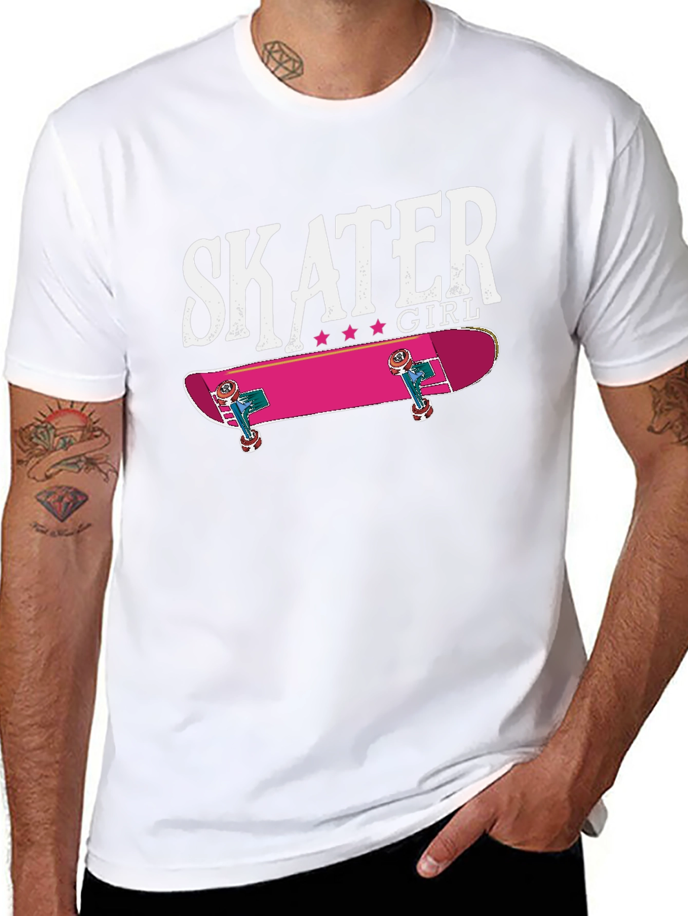 Skater Girl Graphic Tee - Cool Skateboard T-Shirt