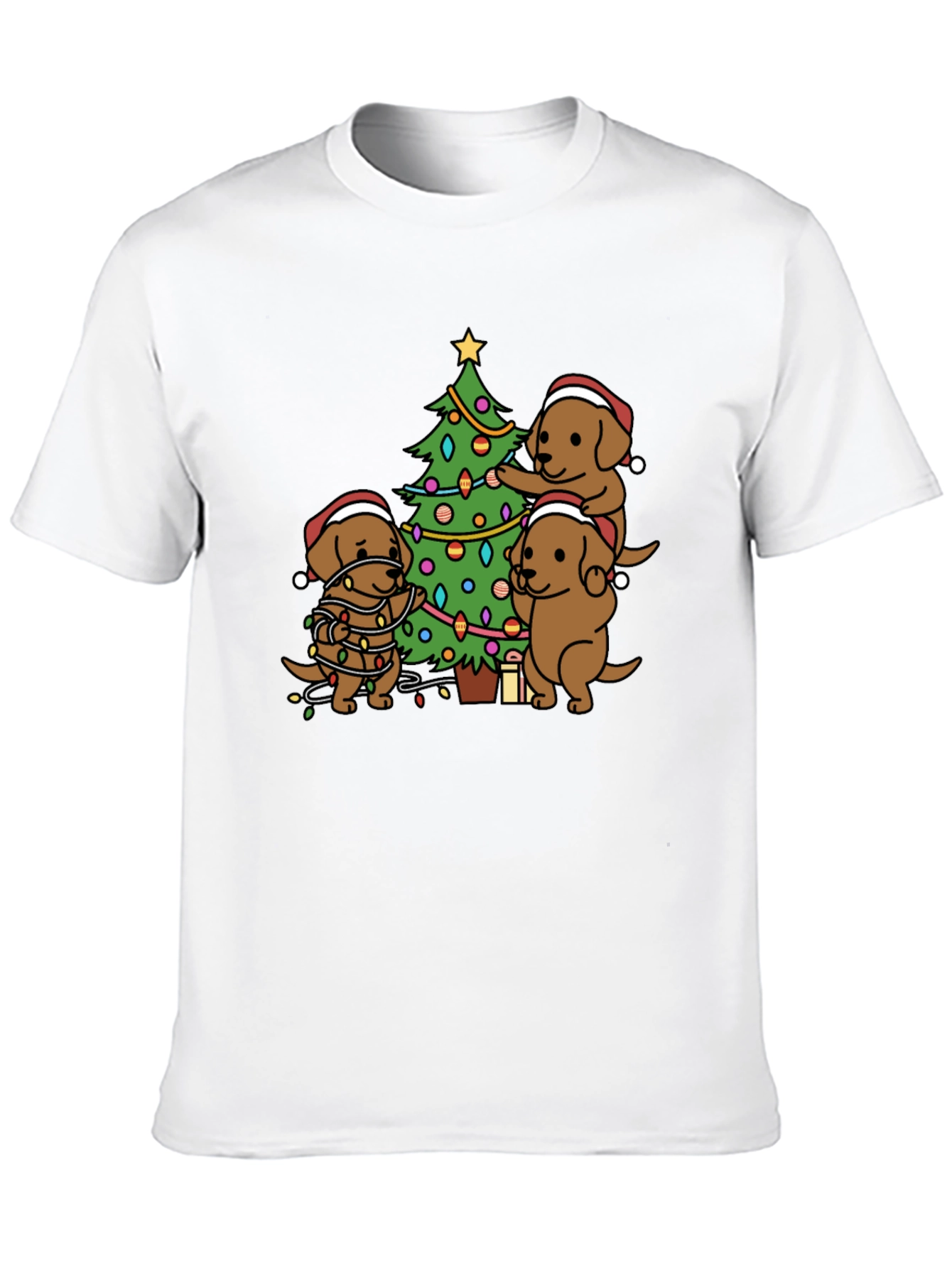 Festive Dog Christmas Tree T-Shirt