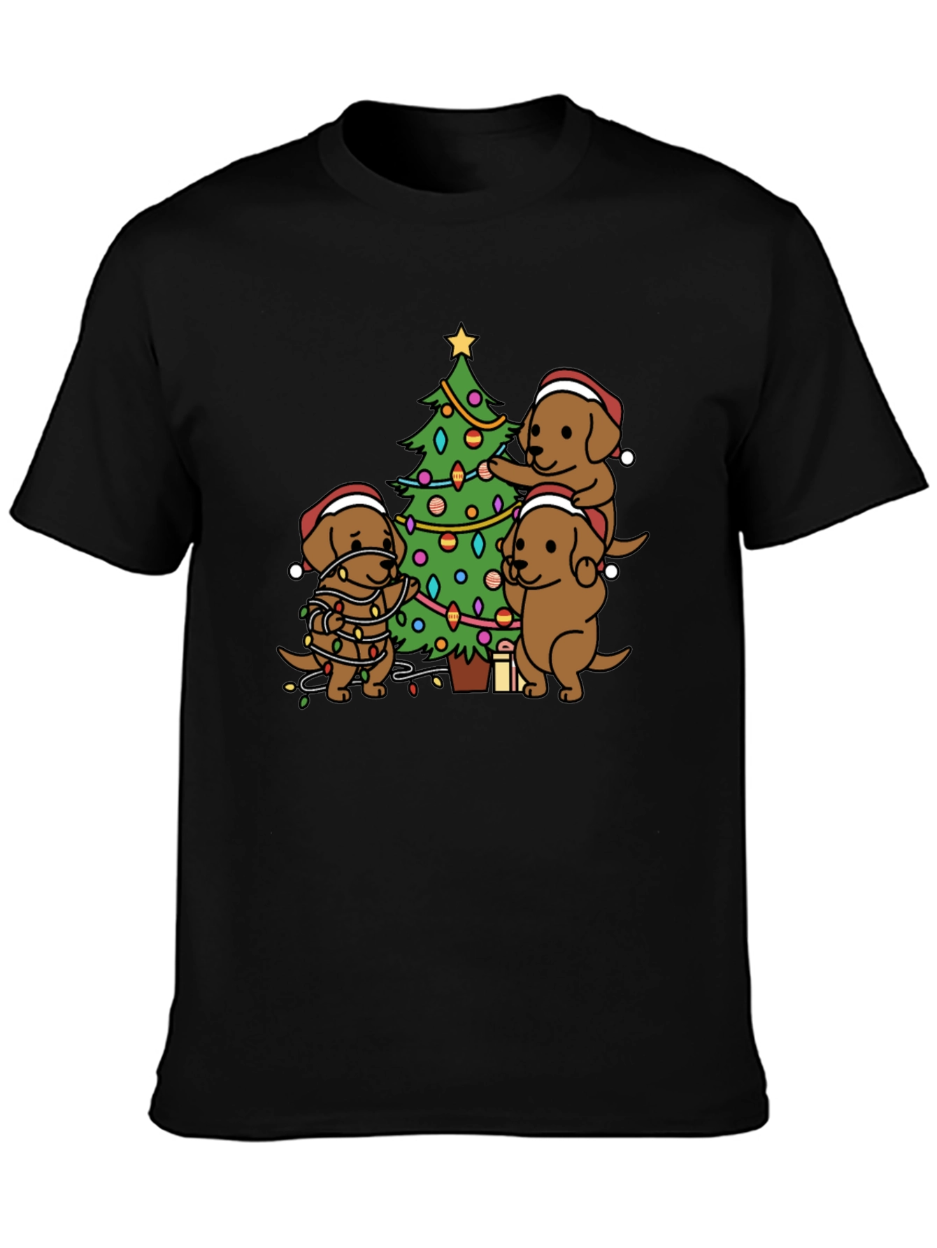 Festive Dog Christmas Tree T-Shirt